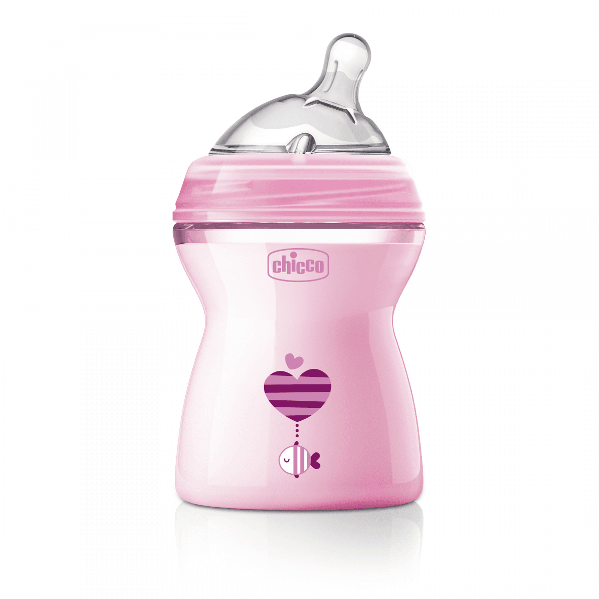 Chicco Biberão Silicone NaturalFeeling 2M+ 250ml Rosa