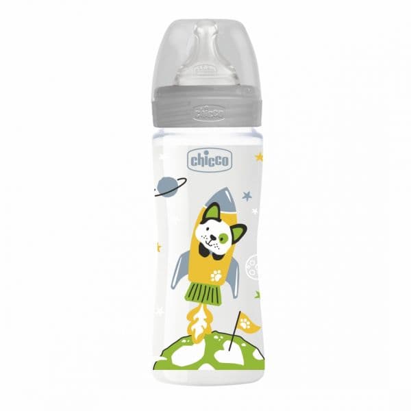 Chicco Biberão Well Being Neutro Silicone Fluxo Rápido 4M+ 330ml