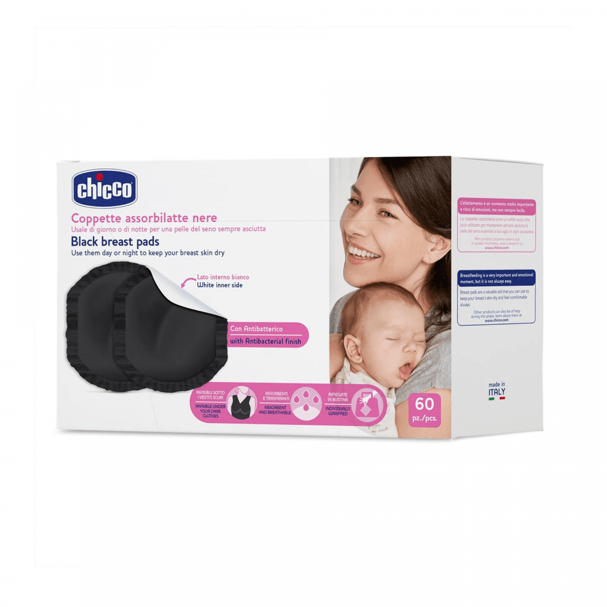 Chicco Discos Absorventes Preto 60 Unidades