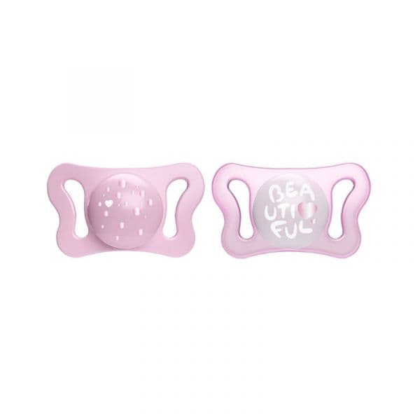 Chicco 2 Chupetas Physio Micro Silicone 0-2m Rosa