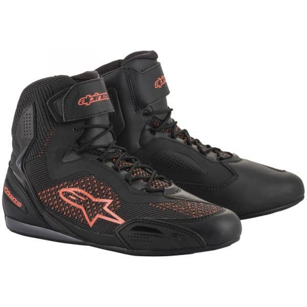 Alpinestars Botas Faster-3 Rideknit Black Red Fluo 7.5 (eu 40)