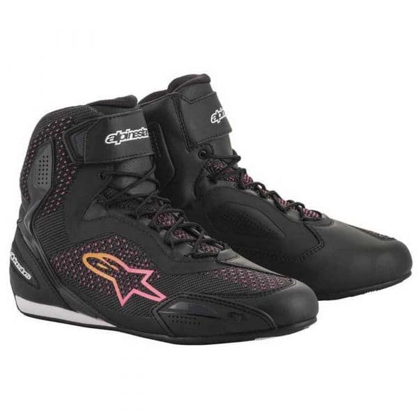 Alpinestars Botas Mulher Stella Faster 3 Rideknit Black / Yellow / Pink 37 1/2