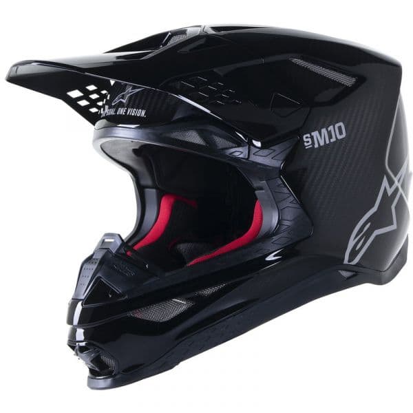 Alpinestars Capacete Supertech S-M10 Solid Black Glossy Carbon M