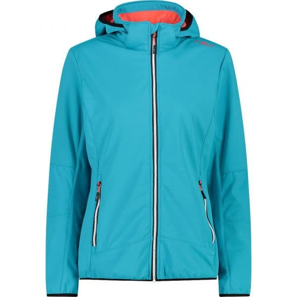 Cmp Zip Hood 32a0456 Softshell Jacket Azul S Mulher