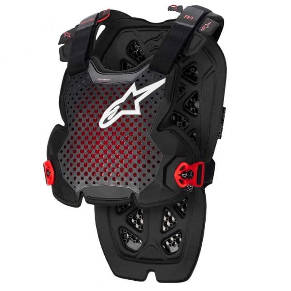 Alpinestars Colete de Proteção A-1 Pro Chest Anthracite / Black / Red M/L