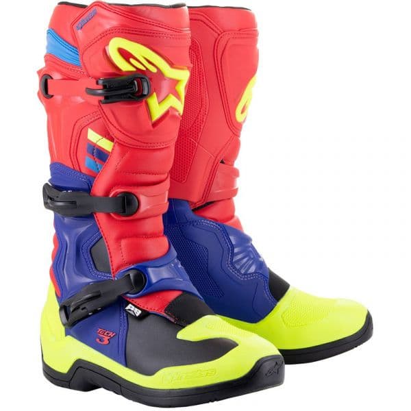 Alpinestars Botas (eu 45.5) Tech 3 Bright Red / Dark Blue / Yellow Fluo 11