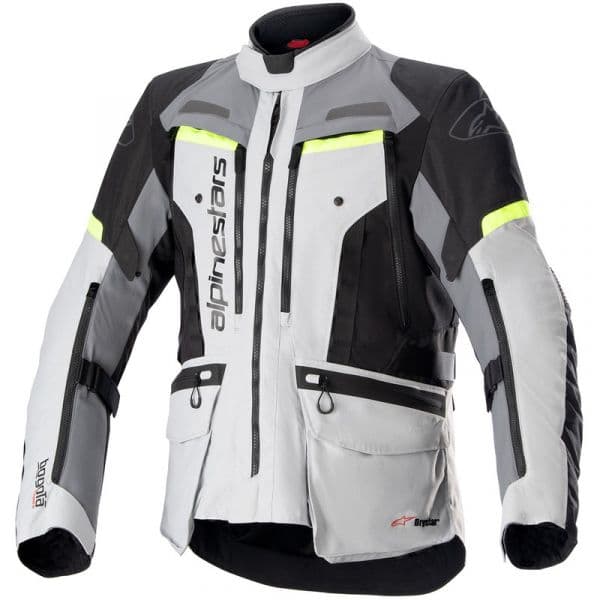 Alpinestars Casaco Bogotá Pro Drystar Ice Grey / Dark Grey / Yellow Fluo S