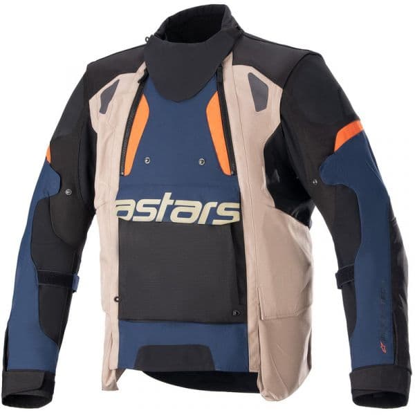 Alpinestars Casaco Halo Drystar Dark Blue / Dark Khaki / Flame Orange L