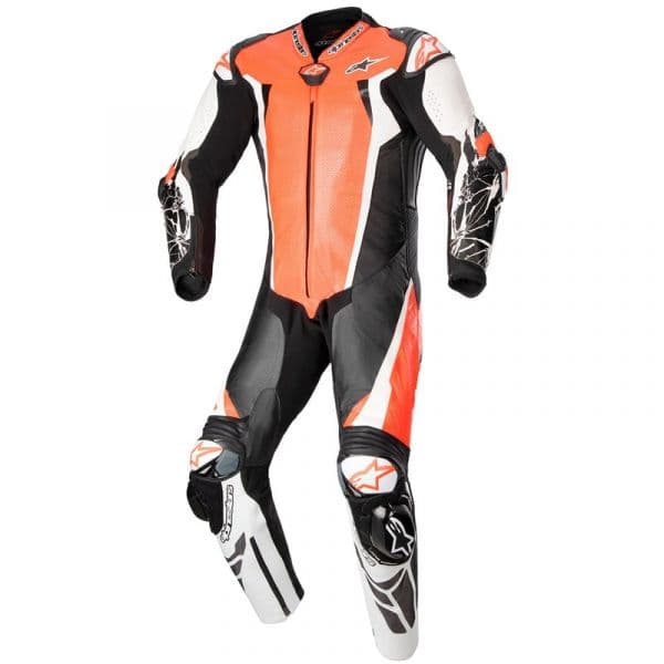 Alpinestars Fato de Couro Racing Absolute V2 Red Fluo / White / Black - 50