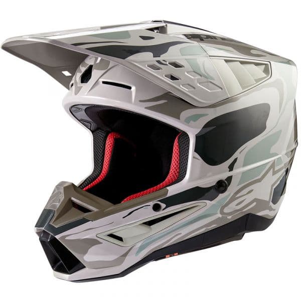 ALPINESTARS Capacete S-M5 Mineral Warm Gray / Celadon Gren Glossy L