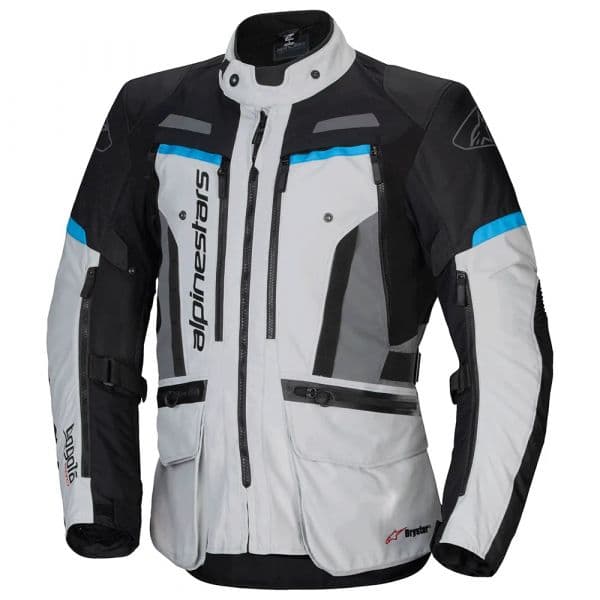 Alpinestars Casaco Bogotá Pro Drystar® Ice Grey / Black / Cyan XL