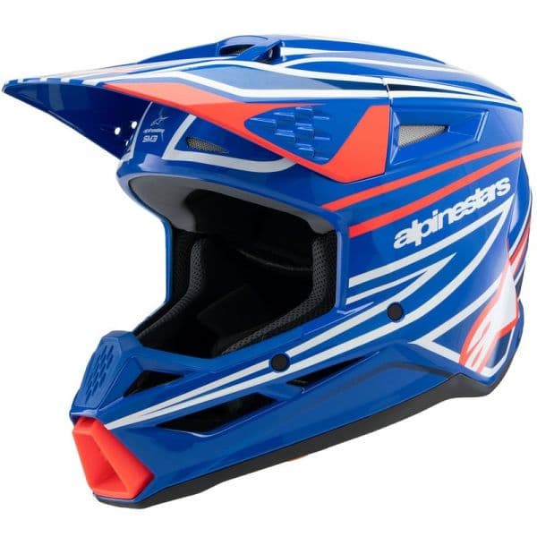 Alpinestars Capacete Off-road Júnior S-M3 Youth Wurx Blue / Red / White / Black L