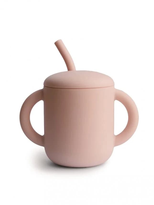 Mushie Training Cup com Palhinha Blush