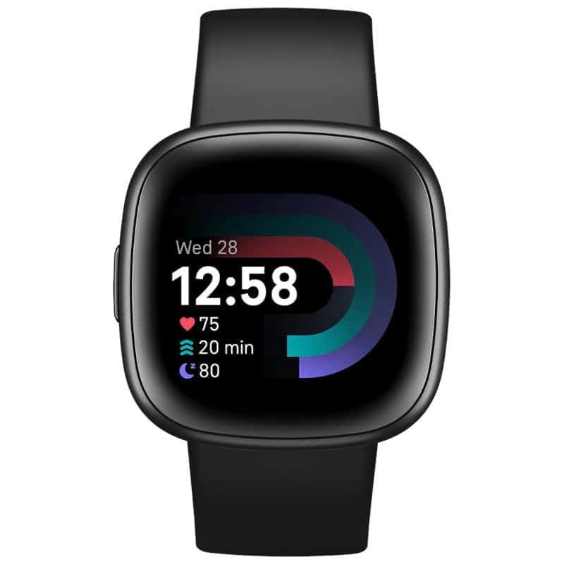 Fitbit Versa 4 Smartwatch AMOLED com GPS e NFC – Preto/Grafite