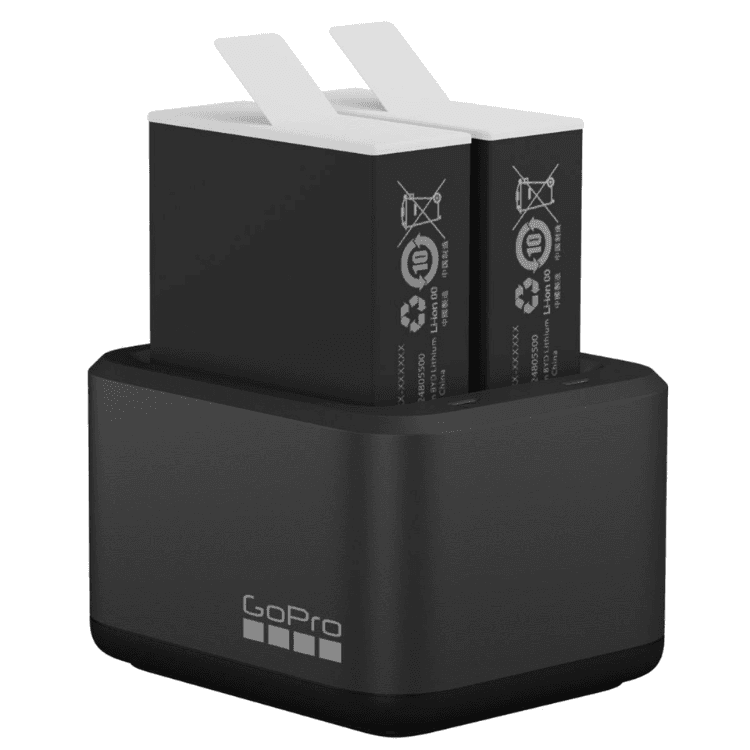 Carregador GoPro Dual Charger + 2 Baterias Enduro p/ HERO 12/11/10/9