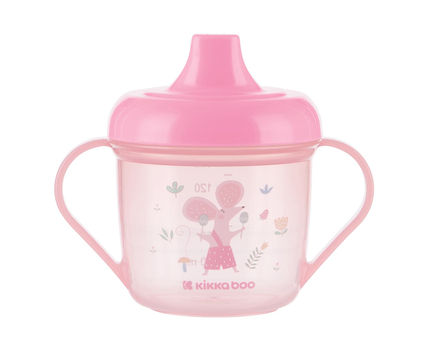 Copo PP com palha 150ml Forest Party Pink Kikkaboo