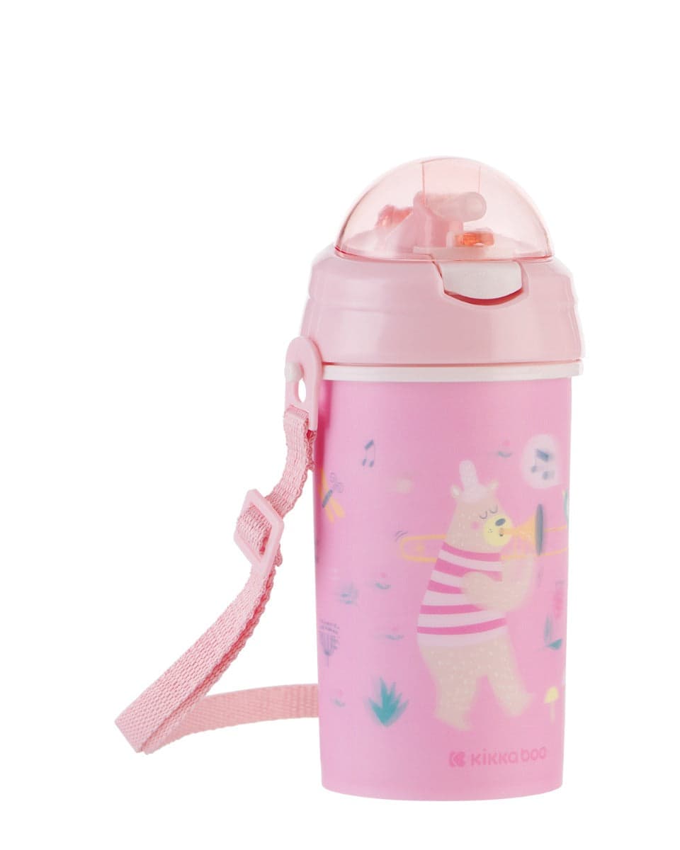 Copo PP com palhinha em silicone e alça 450ml Music Fest Mint Kikkaboo
