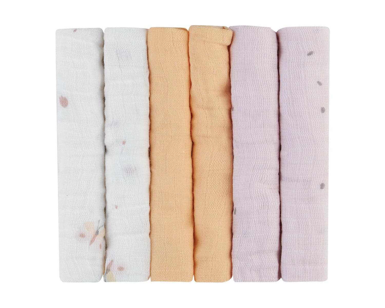 Conjunto de 6 fraldas de musselina Hedge-hugs 30x30 cm Kikkaboo