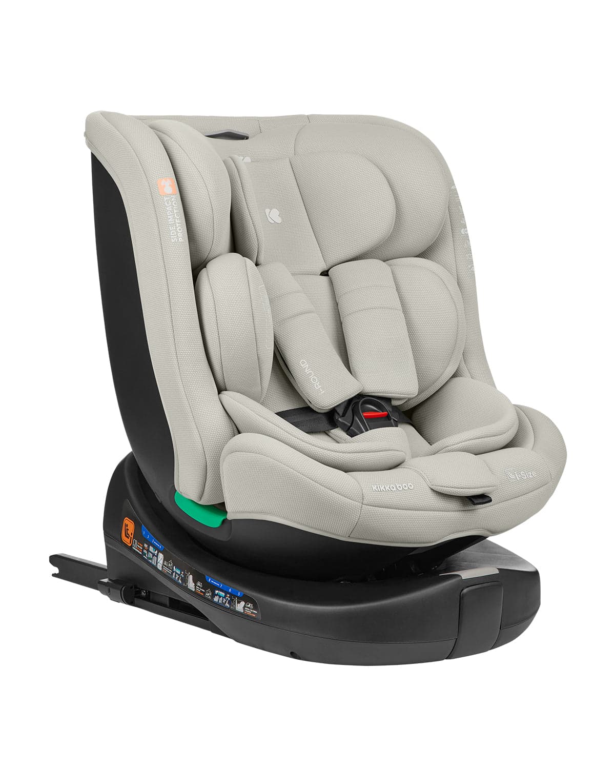 Cadeira auto 40-150 cm i-Round i-SIZE Grey Claro Kikkaboo