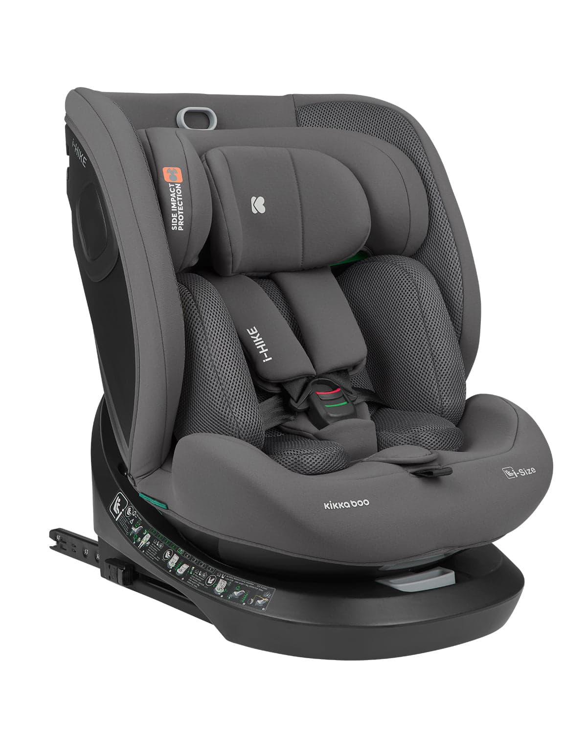 Cadeira auto 40-150 cm i-Hike i-SIZE Grey Dark Kikkaboo