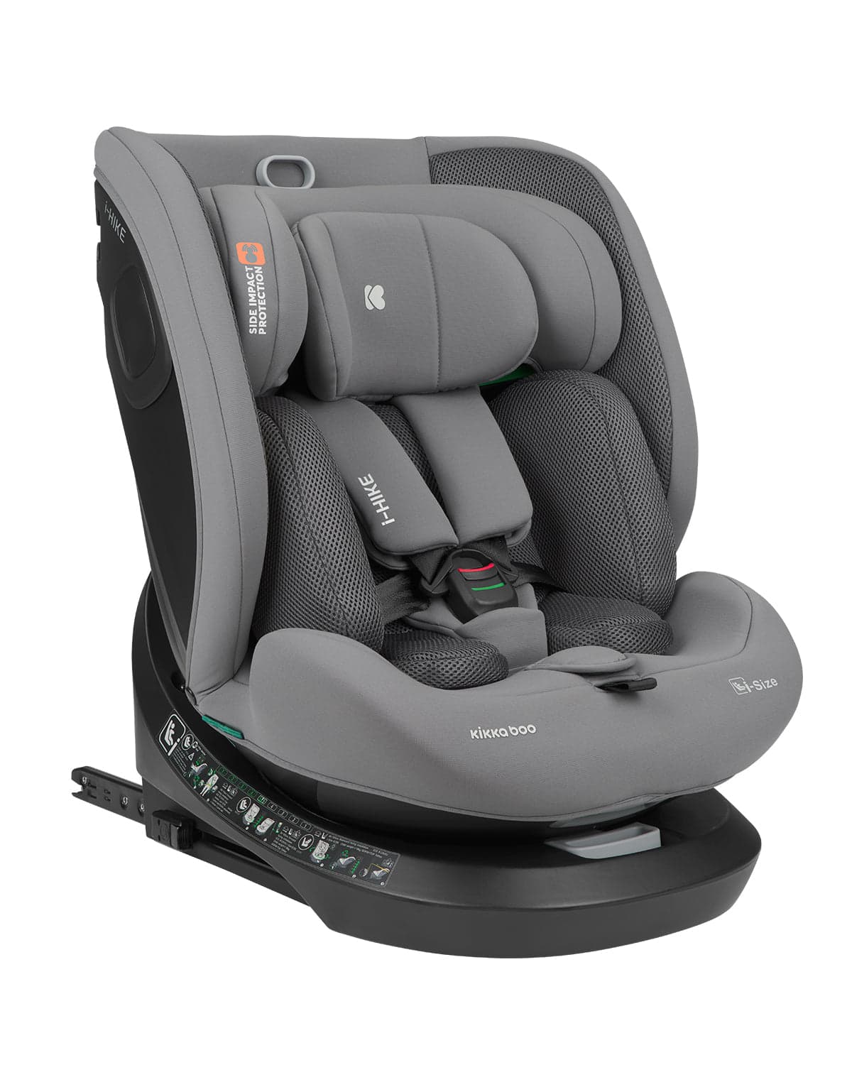 Cadeira auto 40-150 cm i-Hike i-SIZE Grey Claro Kikkaboo