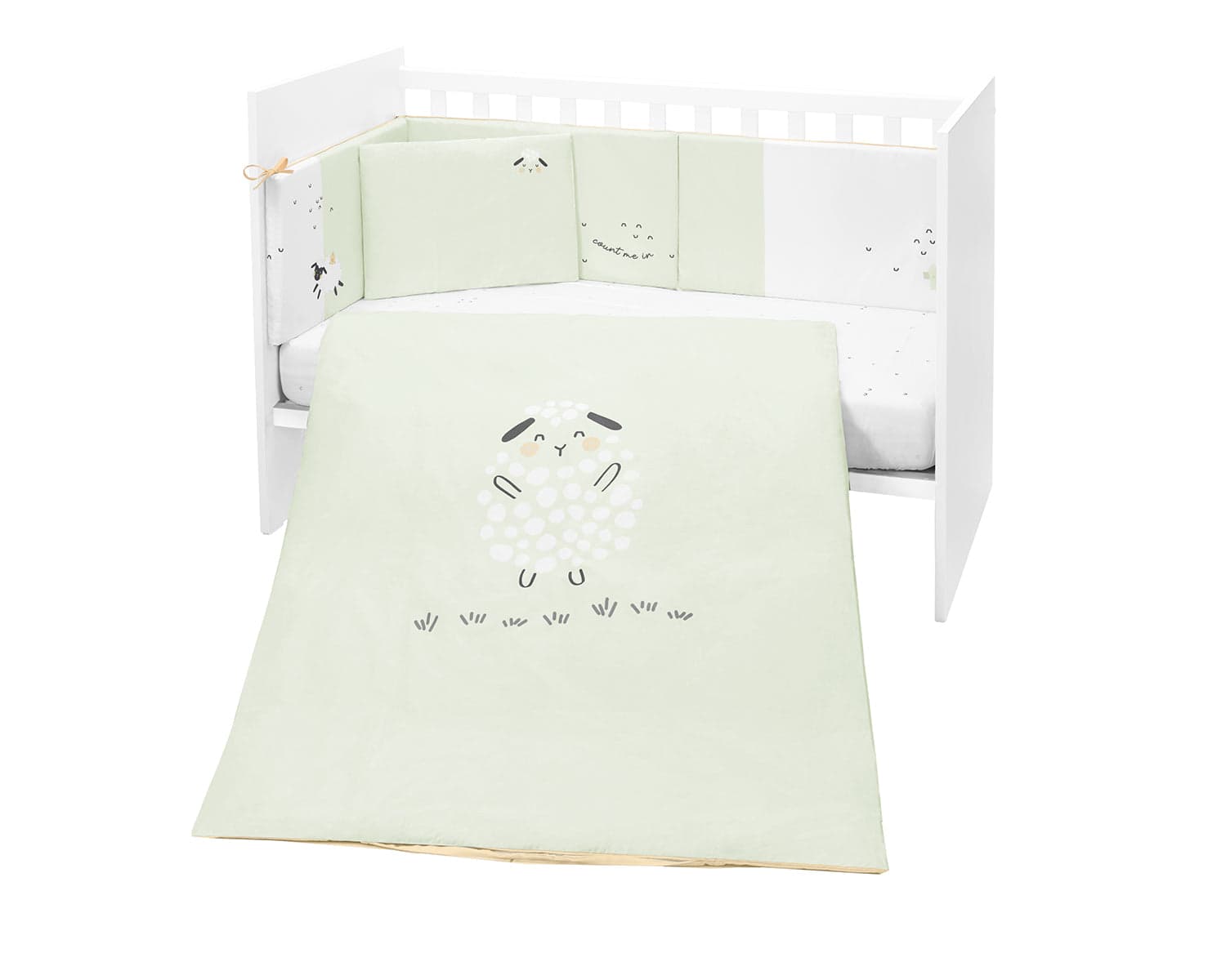 Conjunto de cama de 6 peças 60/120 Sleepy Sheep Kikkaboo
