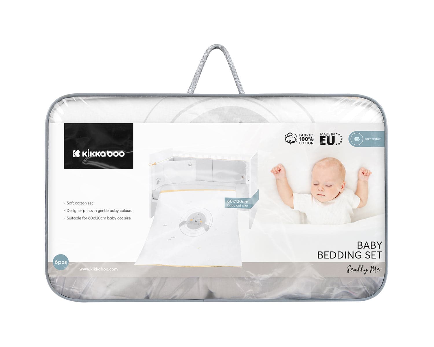 Enxoval de cama de 6 peças 60/120 Seally Me Kikkaboo