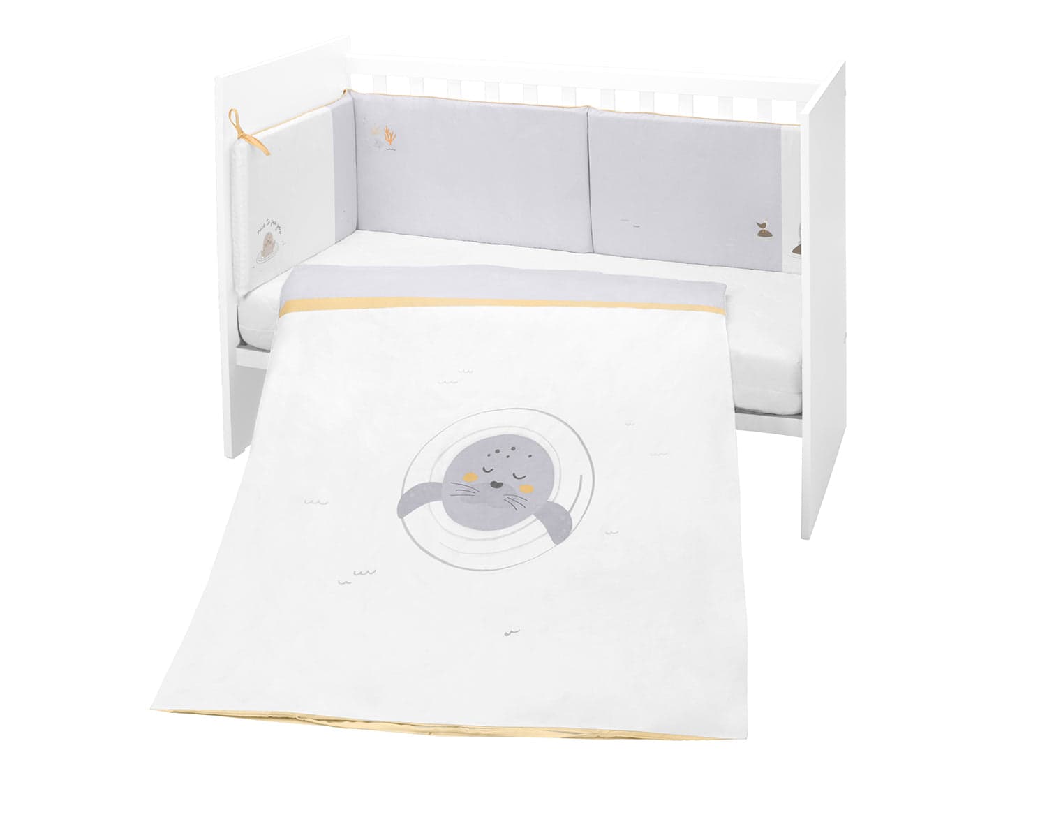 Conjunto de cama de 2 peças estilo UE 60/120 Seally Me Kikkaboo