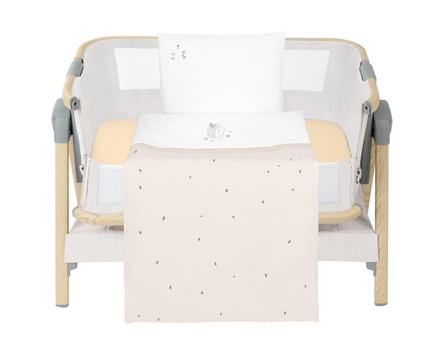 Conjunto de cama para mini berço Hedge-hugs de 3 peças Kikkaboo