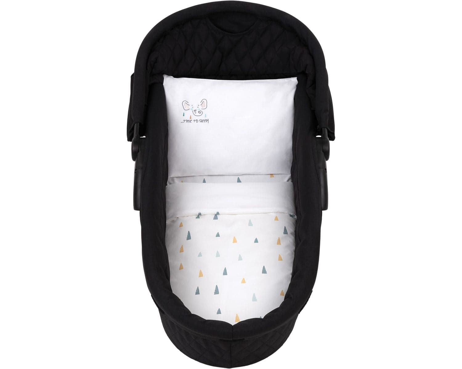Conjunto de cama Elephant Time com 6 peças para alcofa Kikkaboo