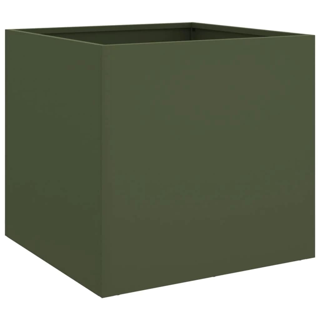 vidaXL Vaso/floreira 42x40x39 cm Aço Laminado a Frio Verde - 505515158