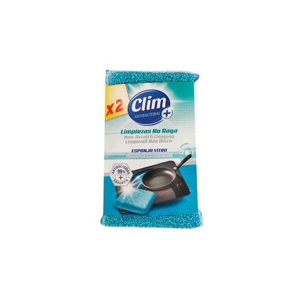 Clim Professional Esponja Esfregão Vitrocerâmica Antibactérias Pack 2un