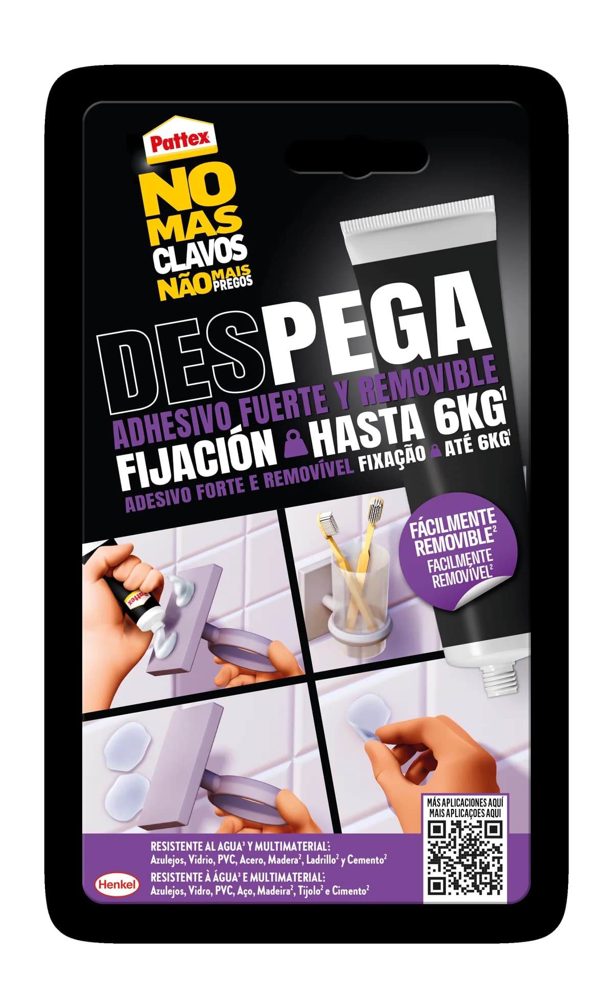 Pattex Adesivo de Montagem No Más Clavos Descola/Despega 44g