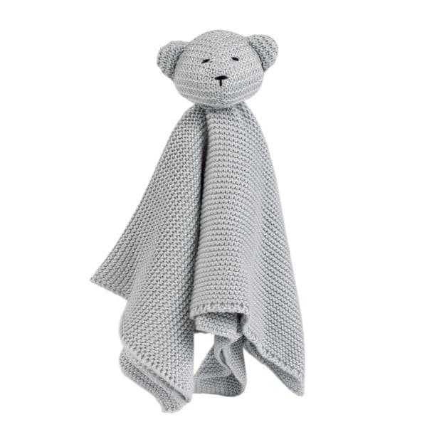 Walking Mum Doudou Malha Knitted bear Cinza