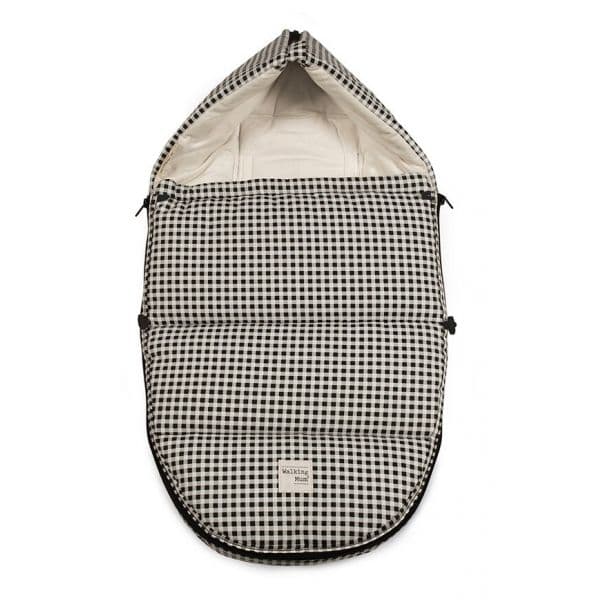 Walking Mum Saco universal para Grupo 0/alcofa I Love Vichy Negro