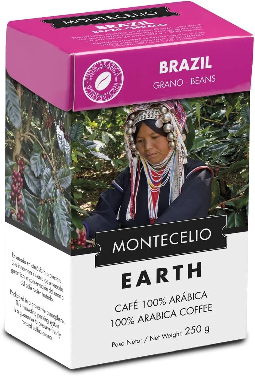 Café Em Grão Montecelio Brasil 100% Arábica 250G