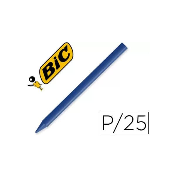 Bic Lápis de Cera Unicolor Azul 25 Un.