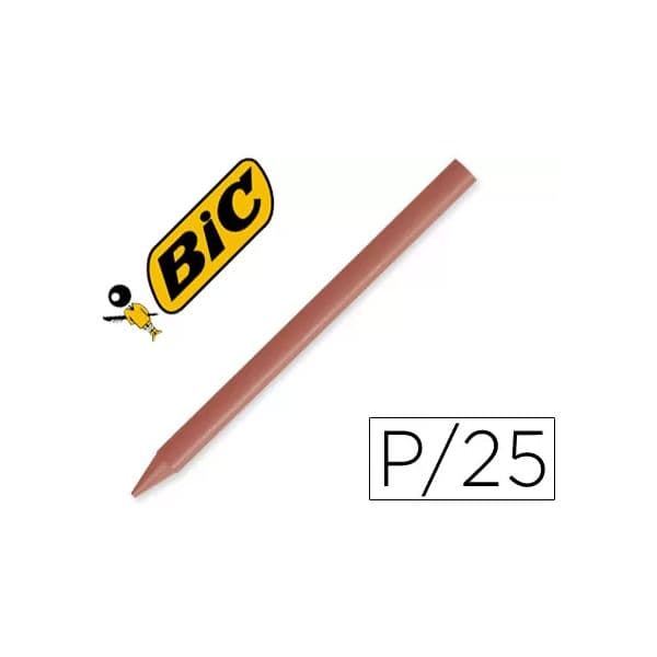 Bic Lápis de Cera Unicolor Castanho 25 Un.