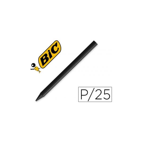 Bic 25 un. Lápis de Cera Preto
