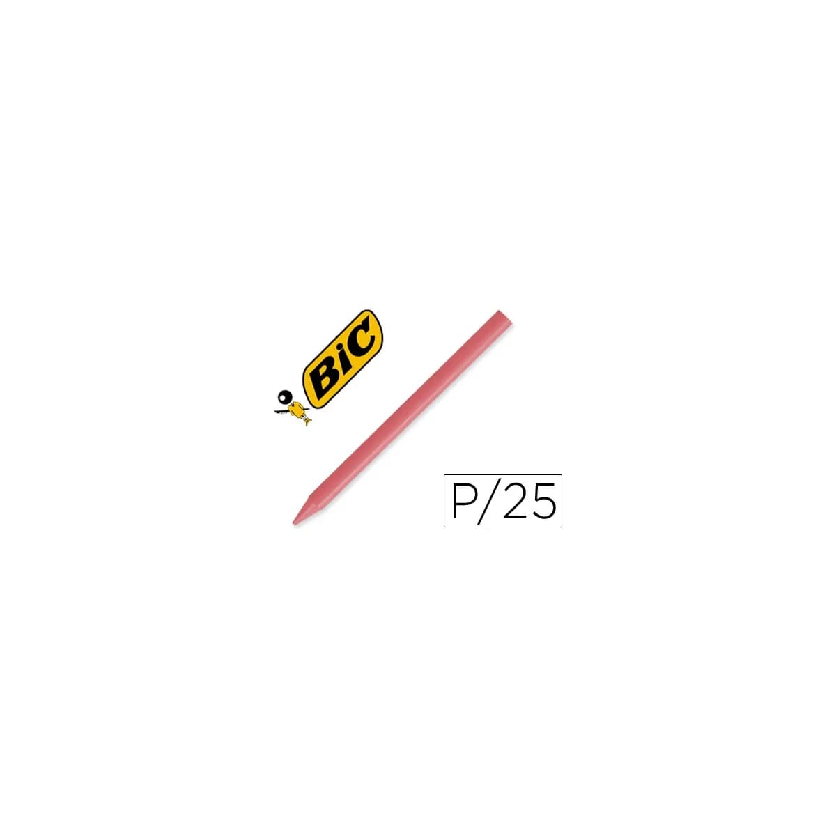 Bic Lápis de Cera unicolor Rosa 25 Un.