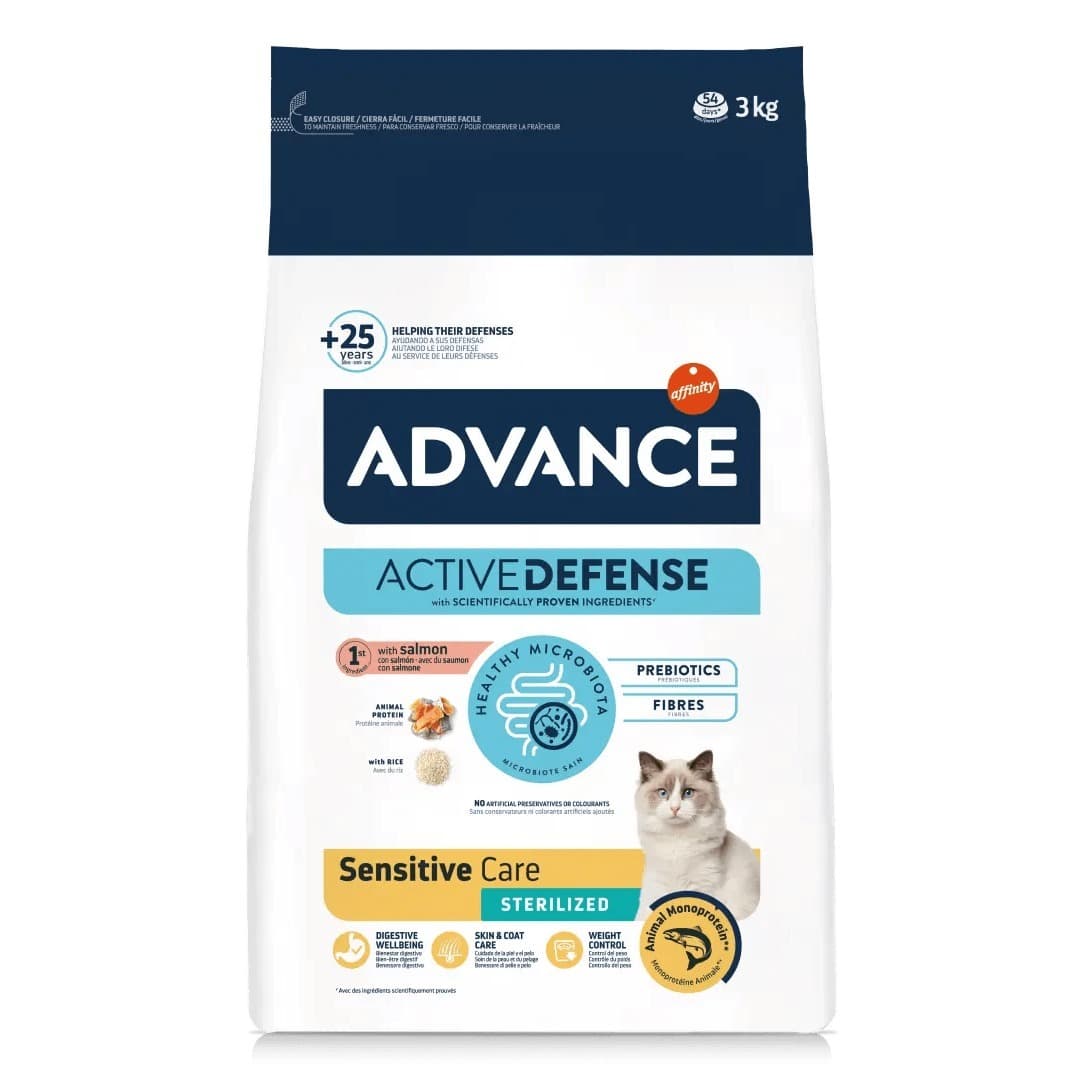 Advance Adult Sterilized Sensitive Salmon & Barley Cat 3Kg