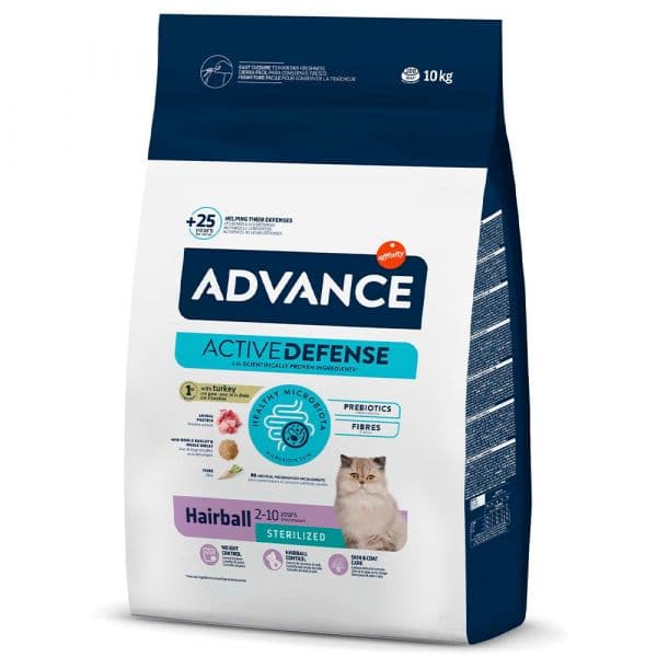 Advance Sterilized Hairball Turkey & Barley Cat 10Kg