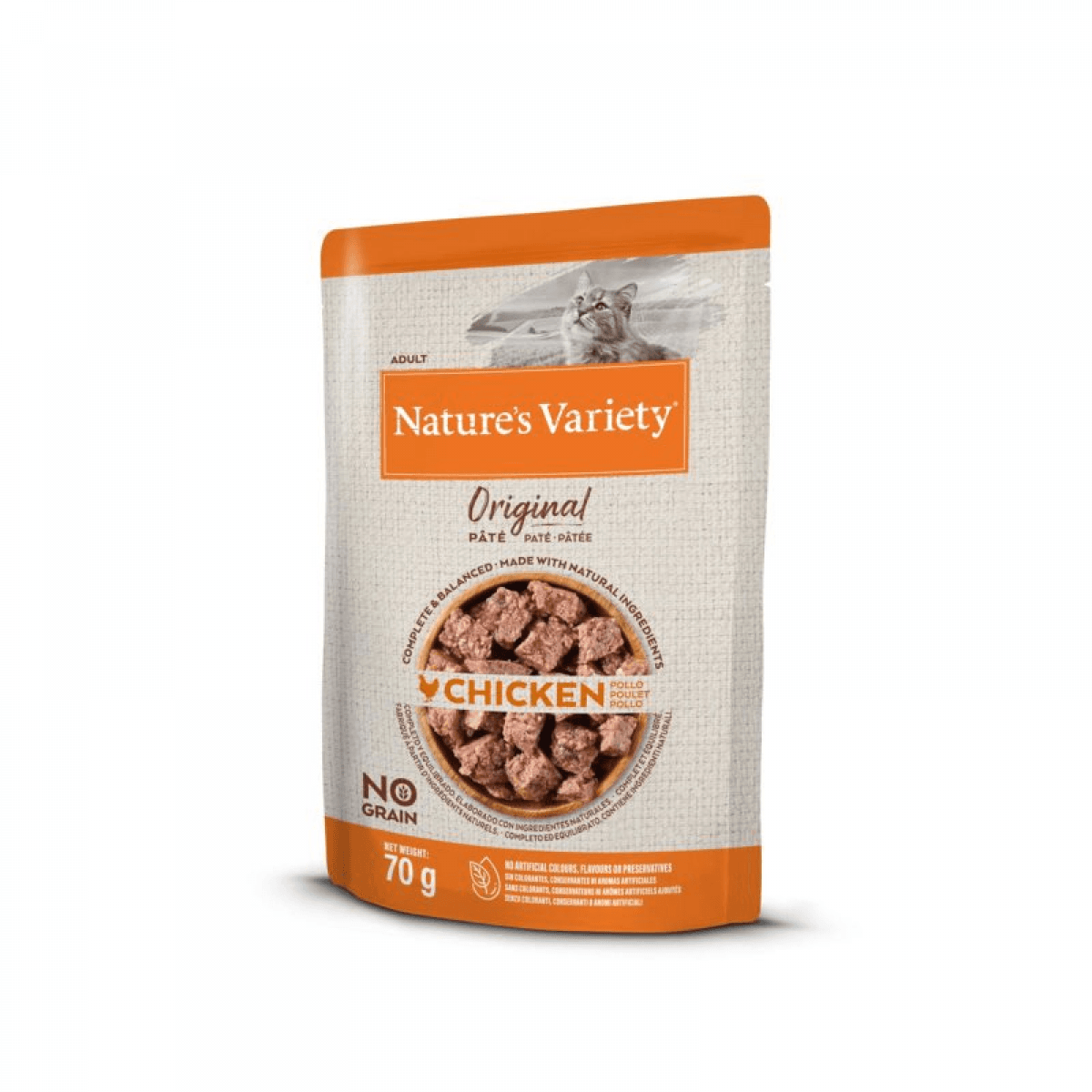 Ração Húmida Nature's Variety Original No Grain Paté Chicken 70g