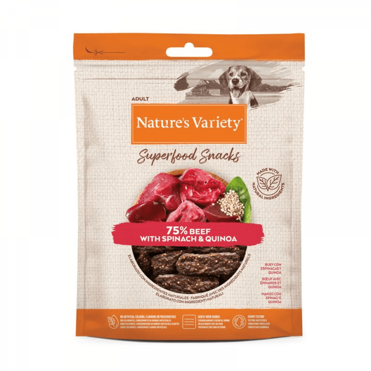 Nature's Variety Superfood Snack Vaca & Espinafres & Quinoa 85g