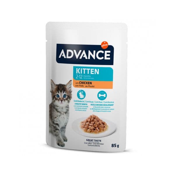 Ração Húmida Advance Cat Wet Kitten Chicken 85g