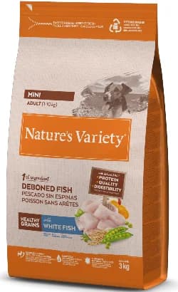 Ração Seca Nature's Variety Grain Mini Peixe Branco 1.5Kg