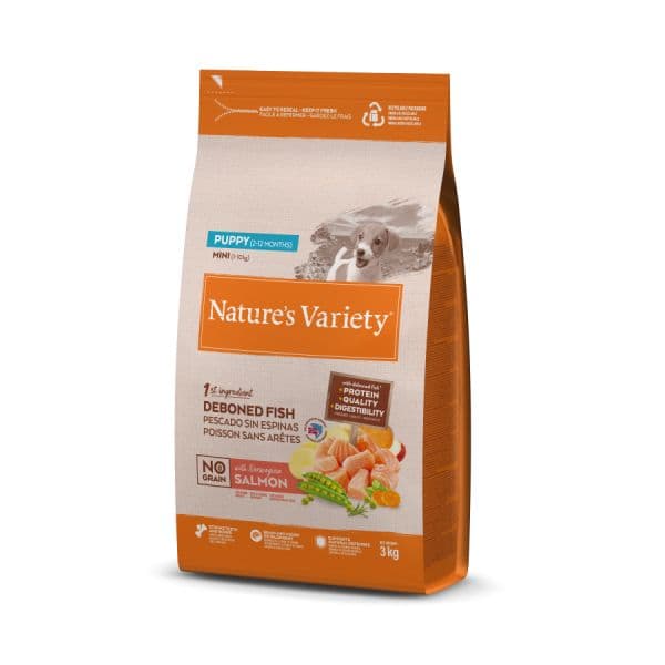 Nature's Variety Cão No Grain Mini Puppy Salmão 600Gr