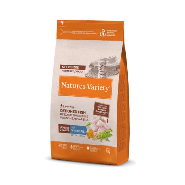 Nature's Variety Gato Grain Esterilizado Peixe branco 300Gr