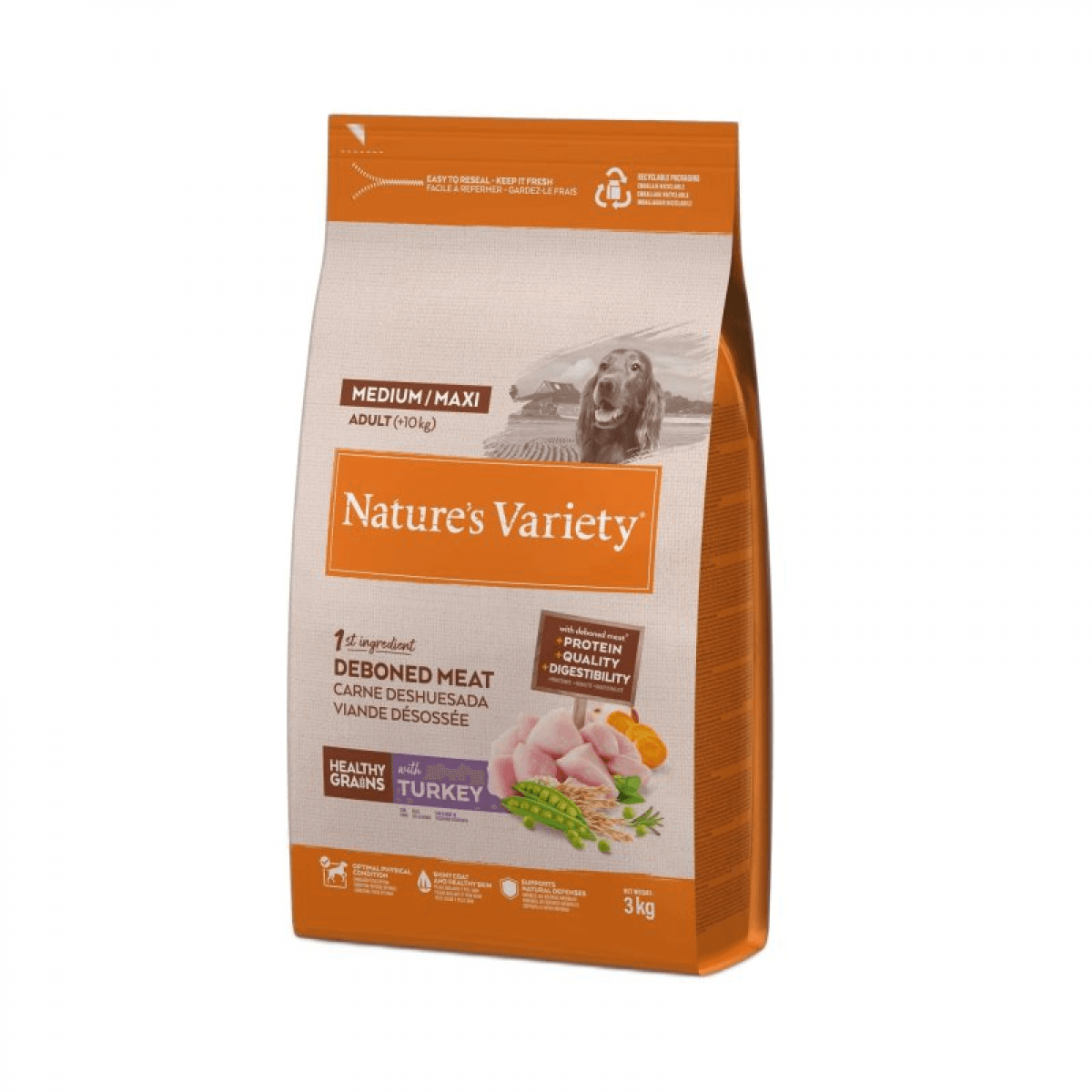 Nature's Variety Cão Grain Médio Adulto Peru 3Kg