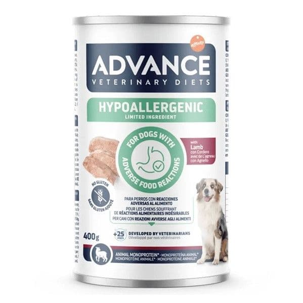 Ração Húmida Advance Veterinary Diets Hipoalergénica Porco 400gr